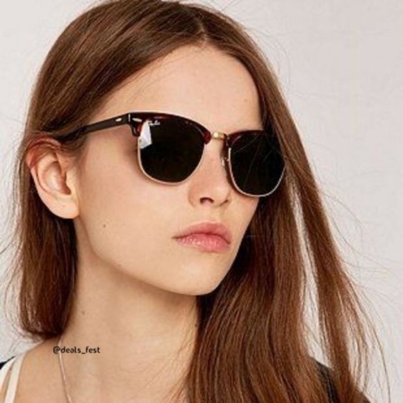 Model Display Ray-Ban Clubmaster Green G15 RB3016 Tortoise - Picture 16 of 17